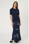 LEA SKIRT - navy print